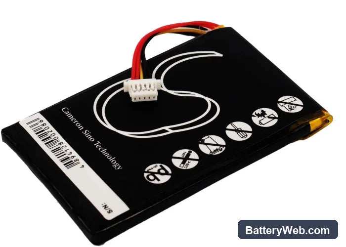 Toshiba Genio E300 Replacement Battery, 3.7V, 1000mAh, Li-Polymer 4