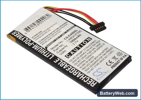 Toshiba E400 Replacement Battery, 3.7V, 1000mAh, Li-Polymer 1