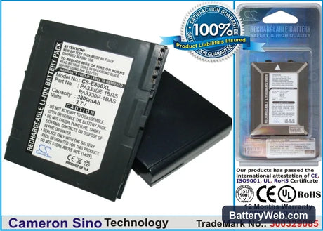 Toshiba E800 Replacement Battery, 3.7V, 3800mAh, Li-ion 1