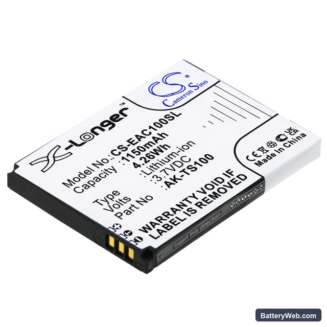 Emporia TELME TS100 Replacement Battery, 3.7V, 1150mAh, Li-ion 1