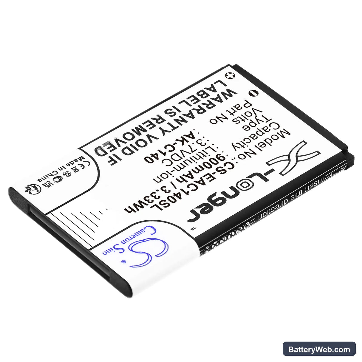 Vienod V105 Replacement Battery, 3.7V, 900mAh, Li-ion 2