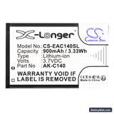 Vienod V105 Replacement Battery, 3.7V, 900mAh, Li-ion 3