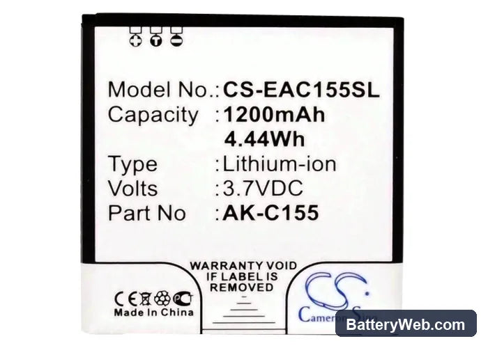 Emporia Telme C155 Replacement Battery, 3.7V, 1200mAh, Li-ion 5