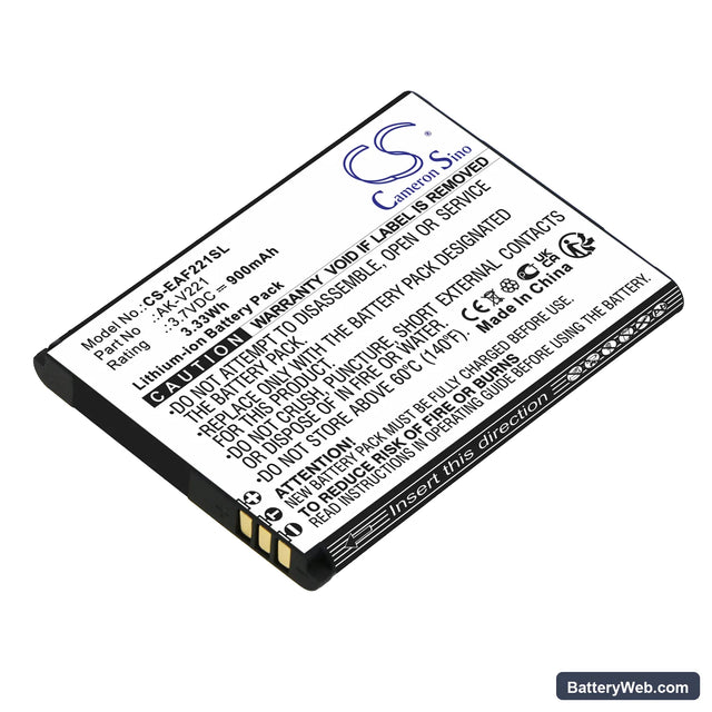 Emporia Active Glam Replacement Battery, 3.7V, 900mAh, Li-ion 1