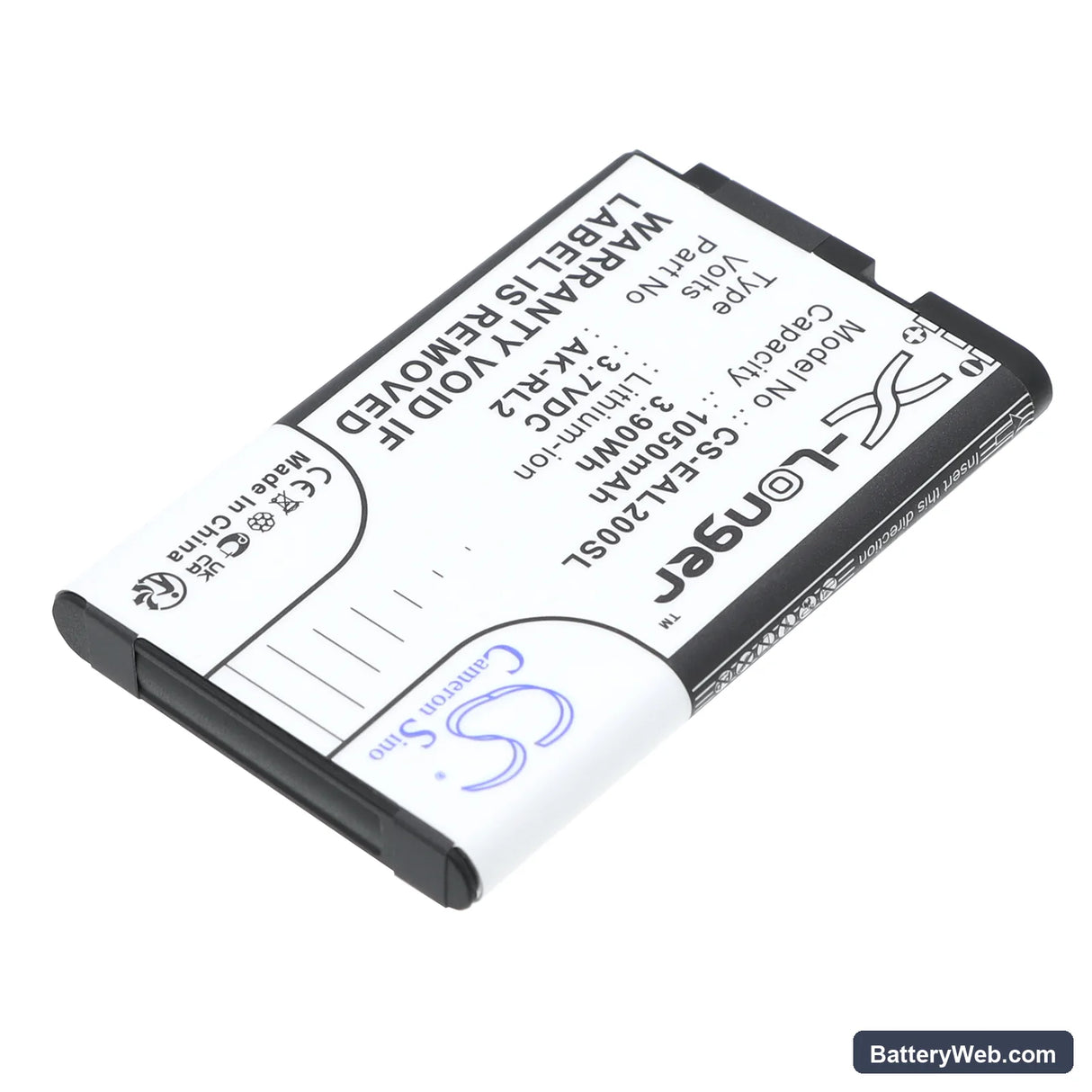 Emporia Talk Comfort Replacement Battery, 3.7V, 1050mAh, Li-ion 2