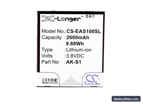 Emporia Smart Replacement Battery, 3.8V, 2600mAh, Li-ion 5