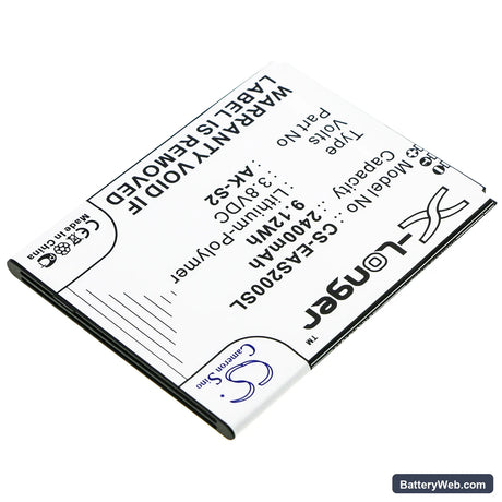 Emporia Smart 2 Replacement Battery, 3.8V, 2400mAh, Li-Polymer 2