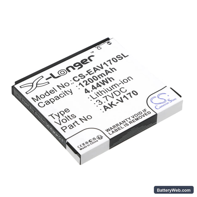 Emporia AK-V170 Replacement Battery, 3.7V, 1200mAh, Li-ion 1