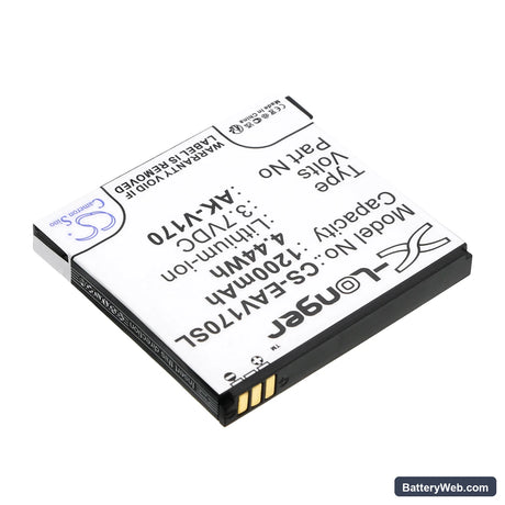 Emporia AK-V170 Replacement Battery, 3.7V, 1200mAh, Li-ion 2