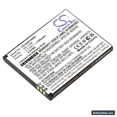 Emporia Touch Smart Replacement Battery, 3.7V, 1100mAh, Li-ion 1