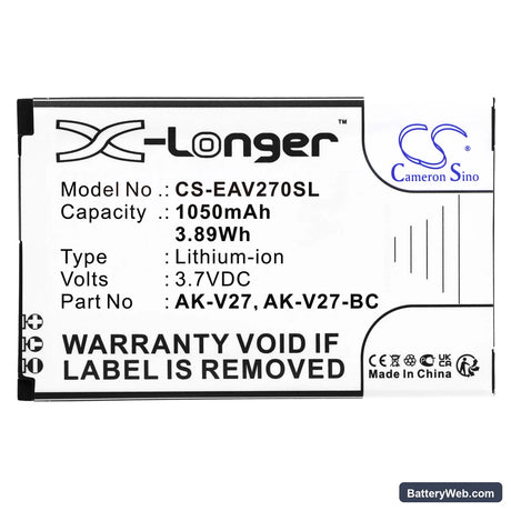 Emporia Simplicity Replacement Battery, 3.7V, 1050mAh, Li-ion 3