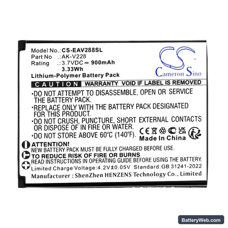 Emporia JOY LTE Replacement Battery, 3.7V, 900mAh, Li-Polymer 3