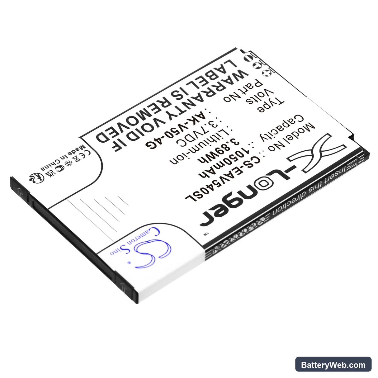 Emporia Active V50 Replacement Battery, 3.7V, 1050mAh, Li-ion 2