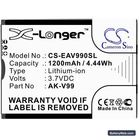 Emporia Select Replacement Battery, 3.7V, 1200mAh, Li-ion 3