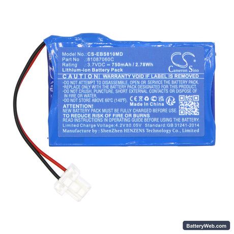 Exogen Bone Stimulator Replacement Battery, 3.7V, 750mAh, Li-ion 3