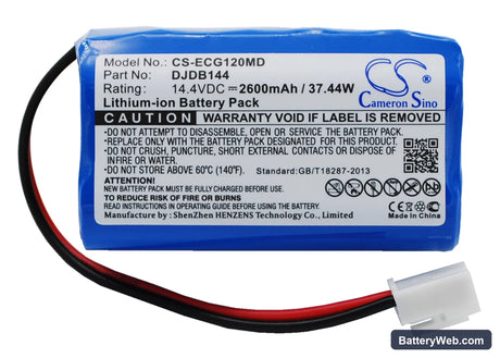 Dongjiang ECG-1220 Replacement Battery, 14.4V, 2600mAh, Li-ion 1