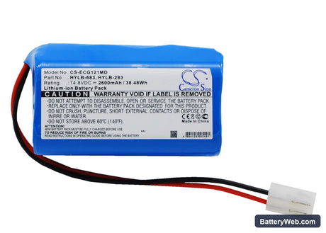 Biocare ECG-1200 Replacement Battery, 14.8V, 2600mAh, Li-ion 1