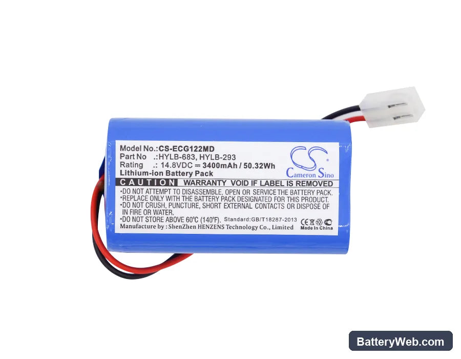 Biocare ECG-1200 Replacement Battery, 14.8V, 3400mAh, Li-ion 5