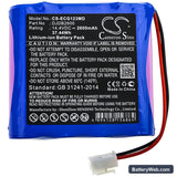 CMICS ECG-1230S Replacement Battery, 14.4V, 2600mAh, Li-ion 3