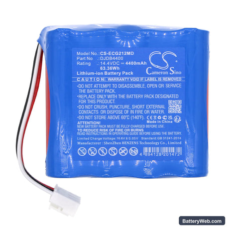 CMICS ECG-1212 Replacement Battery, 14.4V, 4400mAh, Li-ion 3