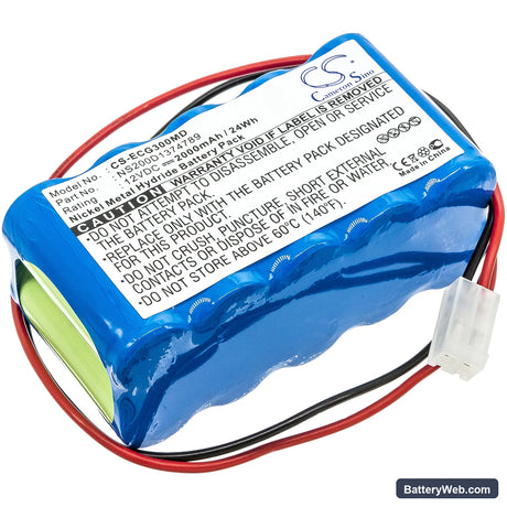 Biocare ECG-300G Replacement Battery, 12V, 2000mAh, Ni-MH 1