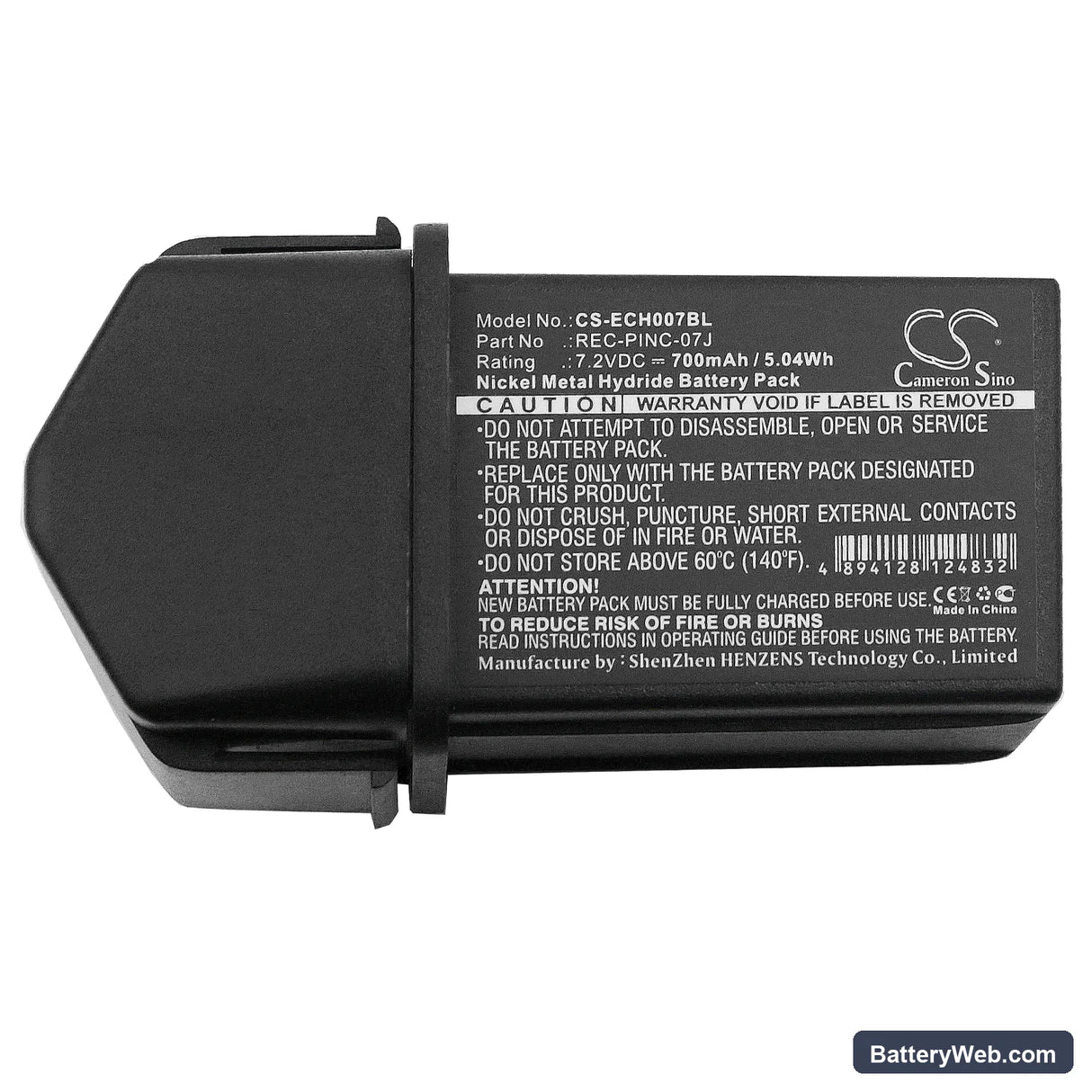 ELCA GENIO-M Replacement Battery, 7.2V, 700mAh, Ni-MH 3
