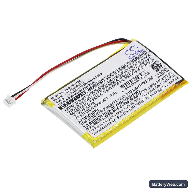 ELCA MITO-VETTA Replacement Battery, 3.7V, 1250mAh, Li-Polymer 1