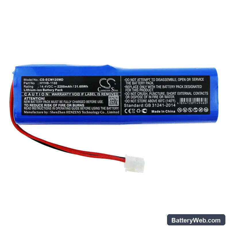 EDANINS ECG-12A Replacement Battery, 14.4V, 2200mAh, Li-ion 3