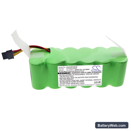 Panda X500 Replacement Battery, 14.4V, 2000mAh, Ni-MH 3