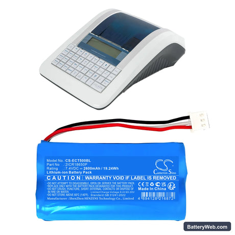 Elcom Euro-150TEi Replacement Battery, 7.4V, 2600mAh, Li-ion 1
