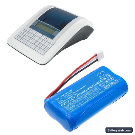 Elcom Euro-150TEi Replacement Battery, 7.4V, 3350mAh, Li-ion 6