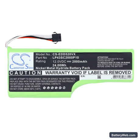 Ecovacs Deebot D520 Replacement Battery, 12V, 2000mAh, Ni-MH 3