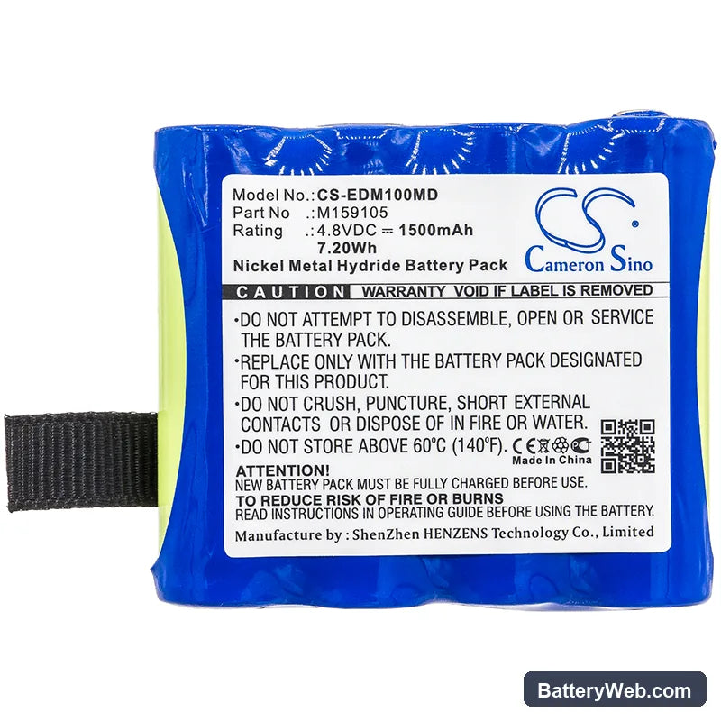 Edan oximeter H100 Replacement Battery, 4.8V, 1500mAh, Ni-MH 5