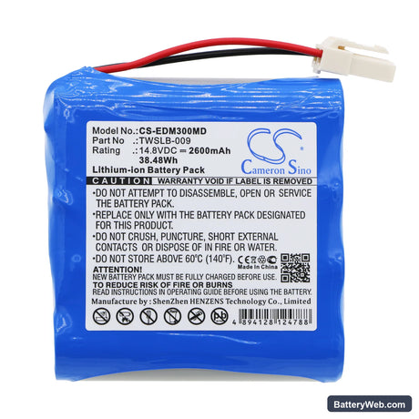 Edan M3 Replacement Battery, 14.8V, 2600mAh, Li-ion 3