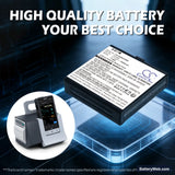 Edan iM3s Monitor Replacement Battery, 3.7V, 2000mAh, Li-Polymer 6