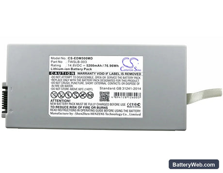 Drager IM8B Replacement Battery, 14.8V, 5200mAh, Li-ion 3