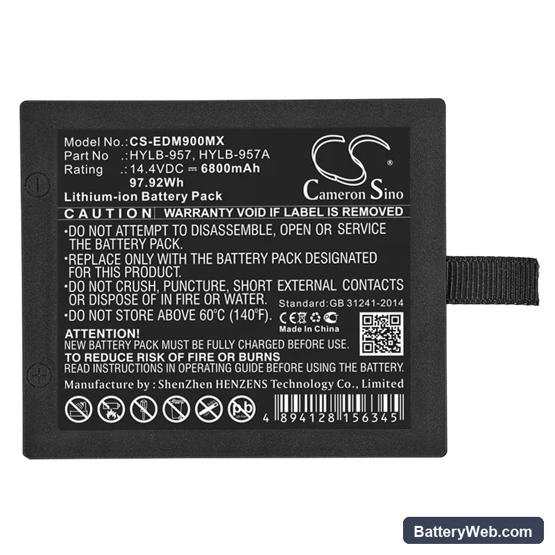 Omron HBP-3100 Replacement Battery, 14.4V, 6800mAh, Li-ion 3