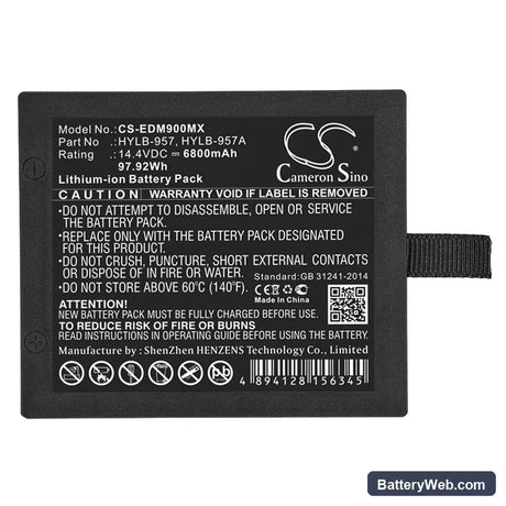 Omron HBP-3100 Replacement Battery, 14.4V, 6800mAh, Li-ion 3