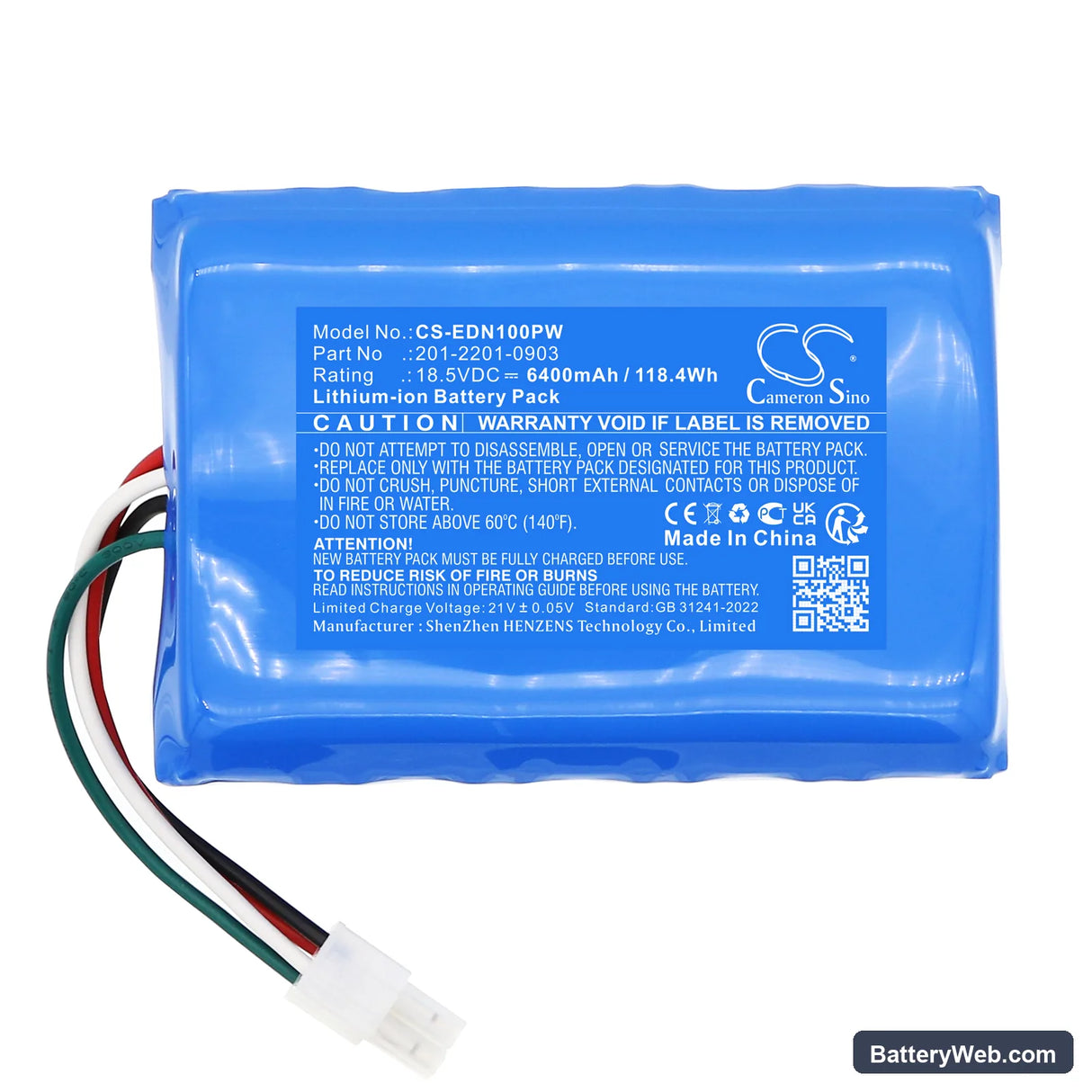 Ecovacs GOAT G1 Replacement Battery, 18.5V, 6400mAh, Li-ion 3