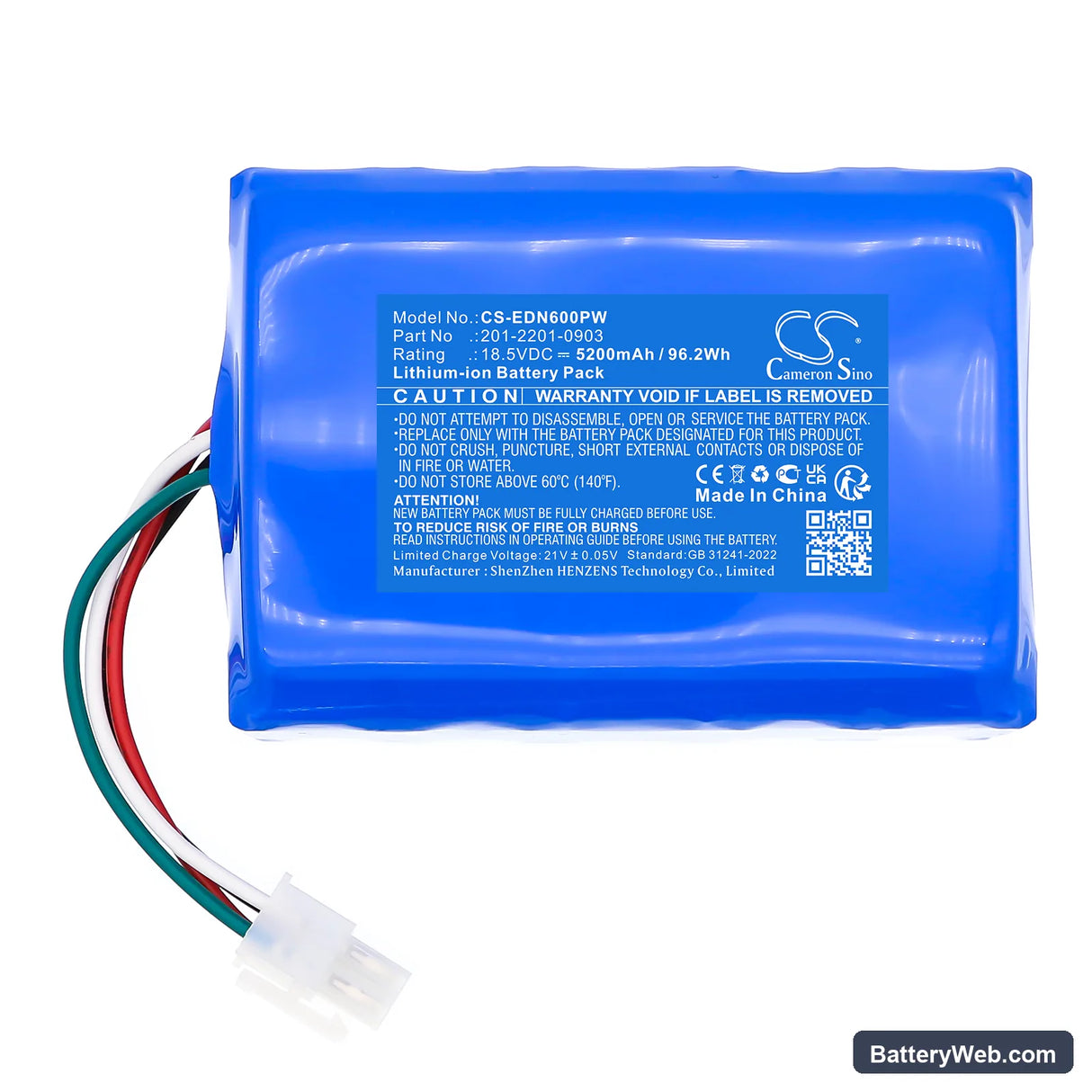 Ecovacs GOAT G1 Replacement Battery, 18.5V, 5200mAh, Li-ion 3