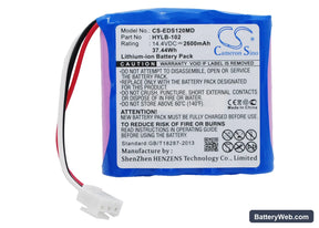 Edan M3 Replacement Battery, 14.4V, 2600mAh, Li-ion 1