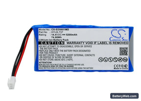 Edan SE-12 Replacement Battery, 14.4V, 5200mAh, Li-ion 1