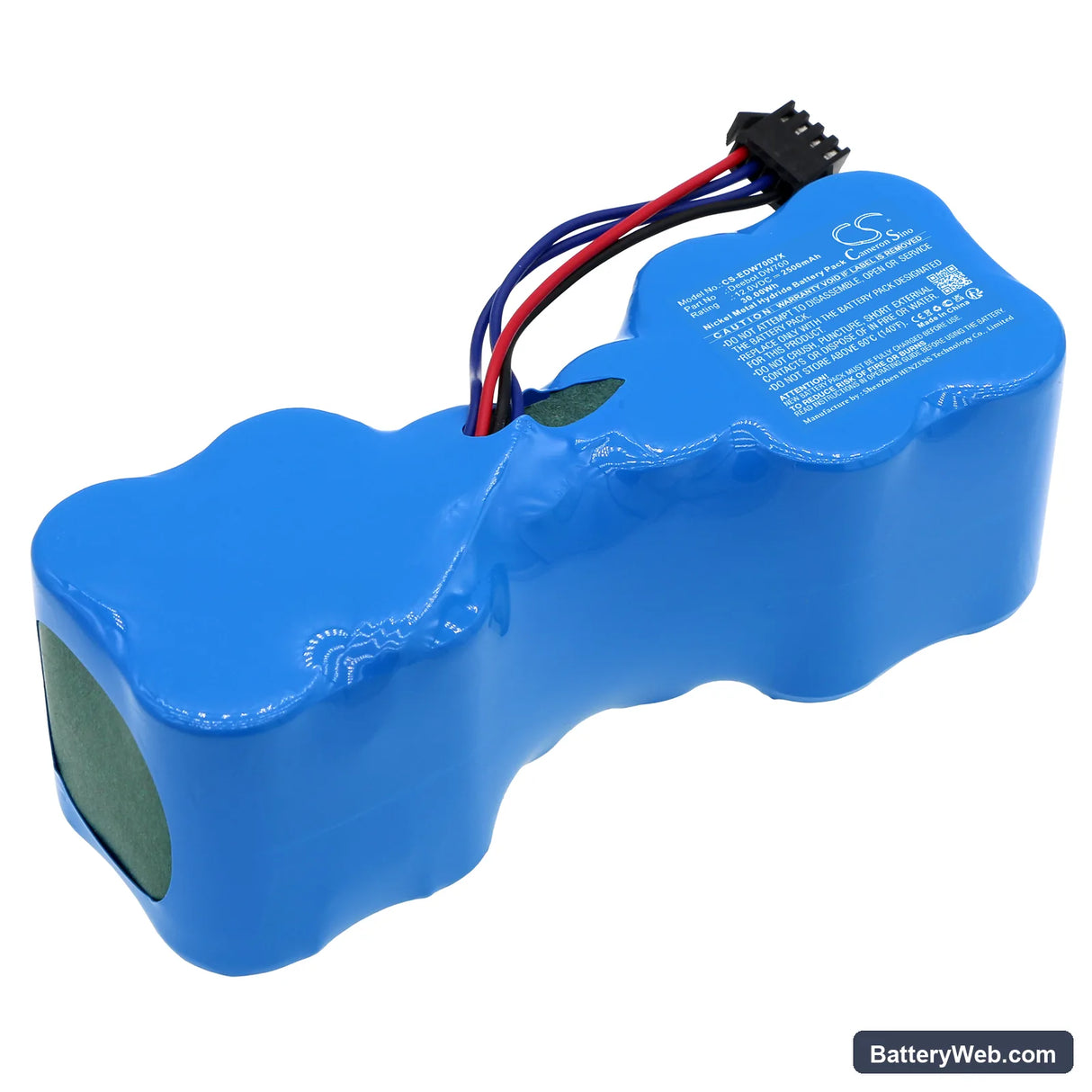 Ecovacs Deebot DW700 Replacement Battery, 12V, 2500mAh, Ni-MH 1