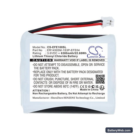 Efento NB-IoT Replacement Battery, 3.6V, 6300mAh, Li-SOCl2 3