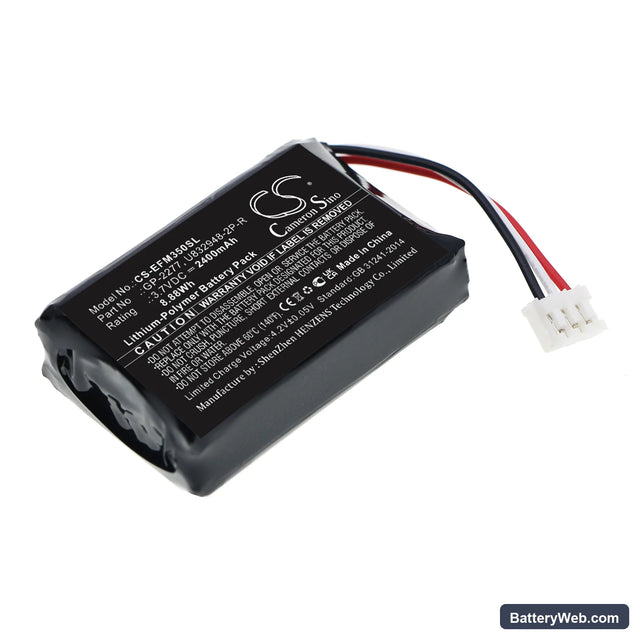 EXFO PPM-350D Replacement Battery, 3.7V, 2400mAh, Li-Polymer 1