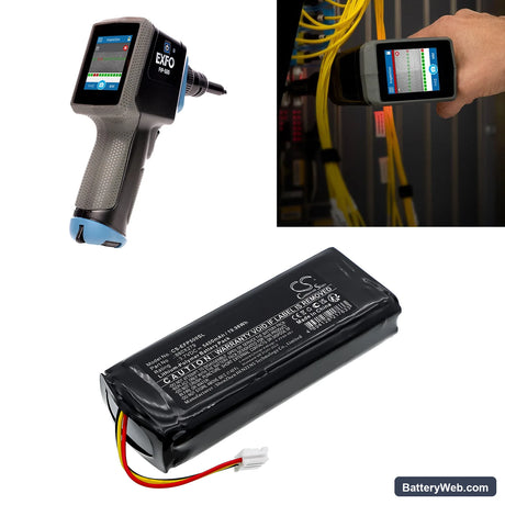 EXFO FIP-500 fiber inspection scope Replacement Battery, 3.7V, 5400mAh, Li-Polymer 6