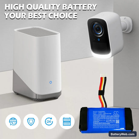 Eufy 4G LTE Outdoor Replacement Battery, 3.7V, 10000mAh, Li-ion 1