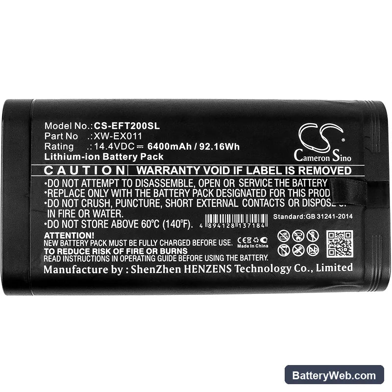 Sound Devices Mixpre 10T lI Replacement Battery, 14.4V, 6400mAh, Li-ion 5