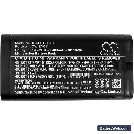 Sound Devices Mixpre 10T lI Replacement Battery, 14.4V, 6400mAh, Li-ion 5