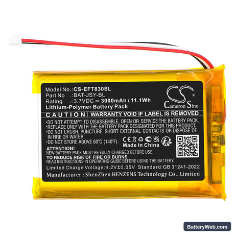 HelloBaby HB40 Replacement Battery, 3.7V, 3000mAh, Li-Polymer 3